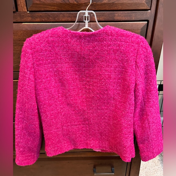 BEAUTIFUL! J.Crew Astrid Boucle Blazer Tweed Jacket Pink Wool Blend Size 2 - Picture 2 of 3